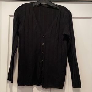 Vintage 90’s Prada black ribbed cardigan size m